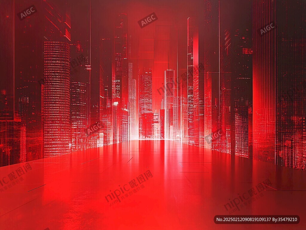 紅色科技風(fēng)背景