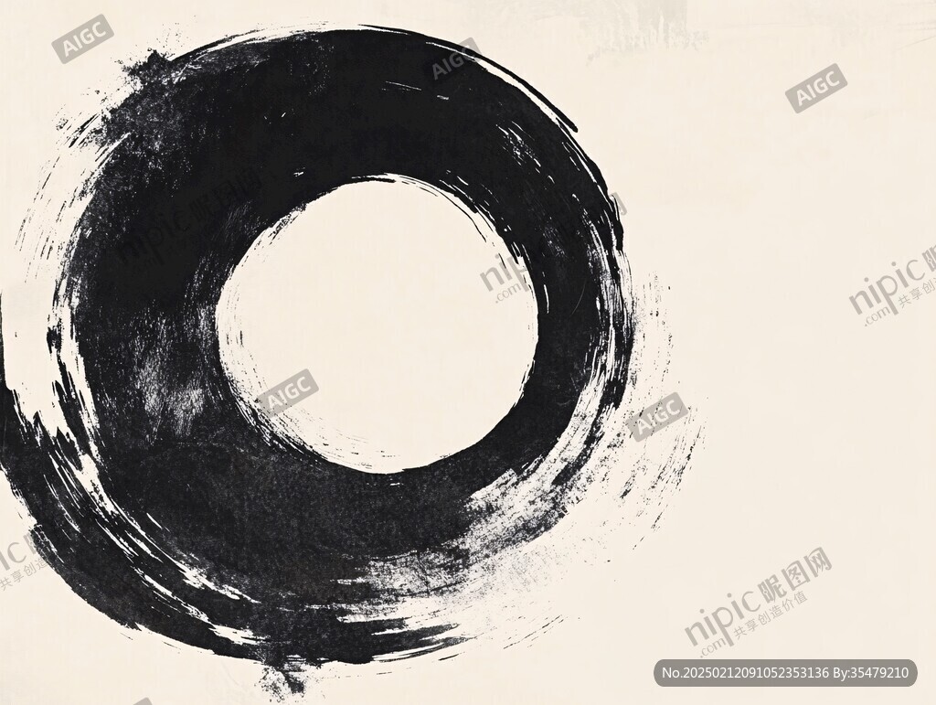 水墨太極圖