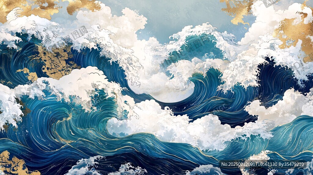 新中式海浪