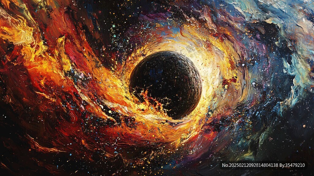 宇宙黑洞背景海報