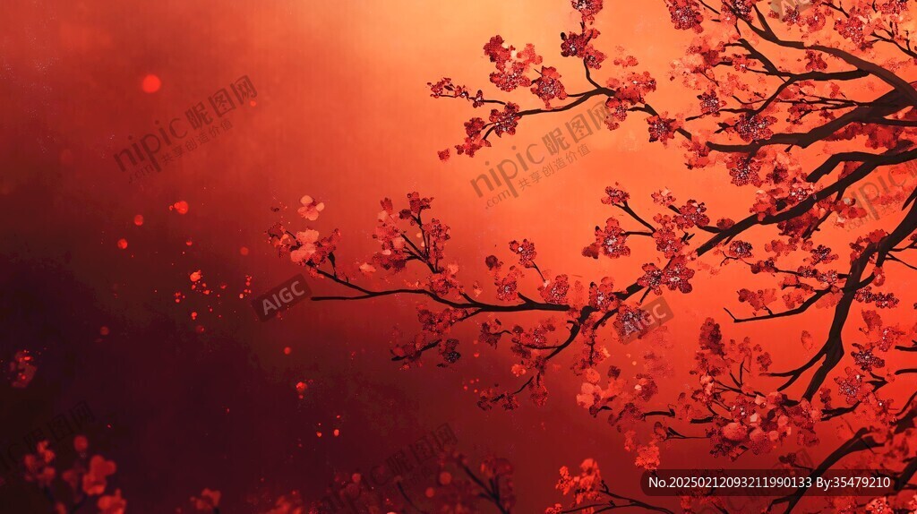 唯美夢幻梅花林