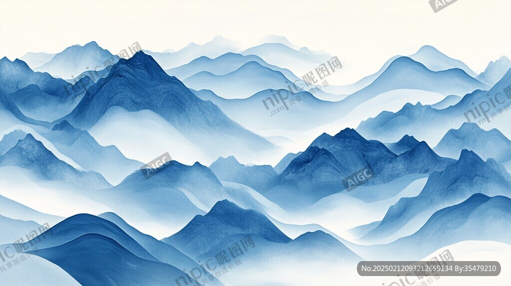 抽象線條山水背景
