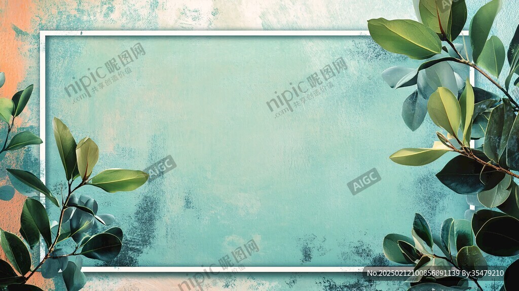 樹葉邊框背景
