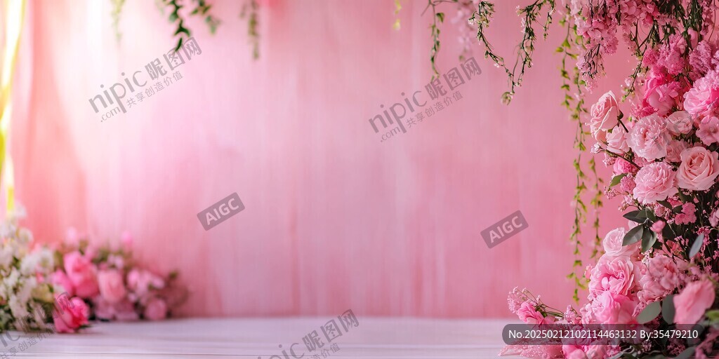 婚禮裝飾花卉背景