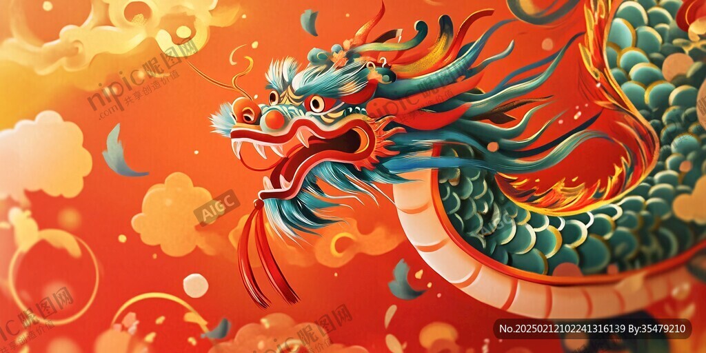 龍年包裝插畫