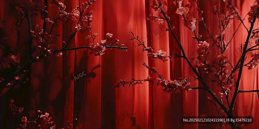 梅花舞臺(tái)背景