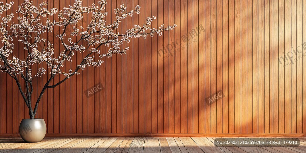閣樓梅花背景