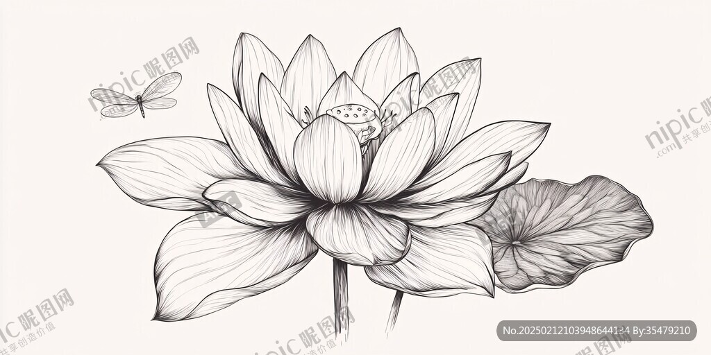 手繪芙蓉蓮