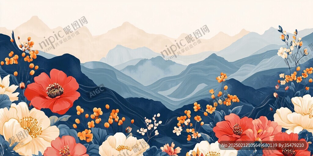 昆侖雪菊插畫