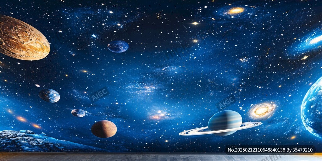 宇宙星球背景墻