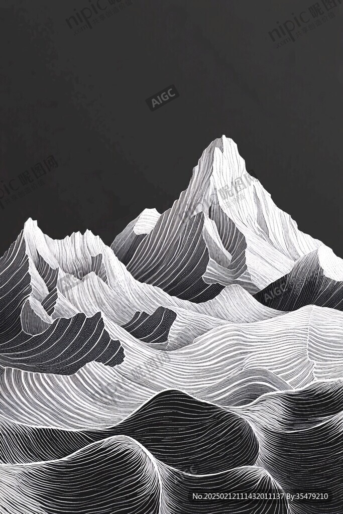 新中式線條山