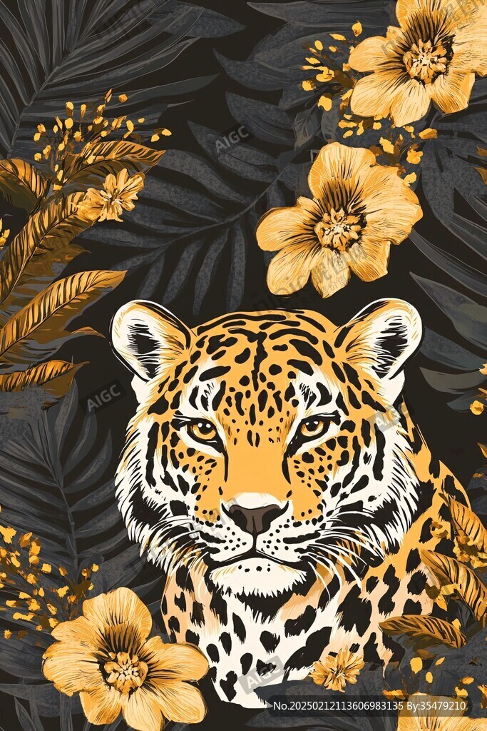 金錢豹插畫