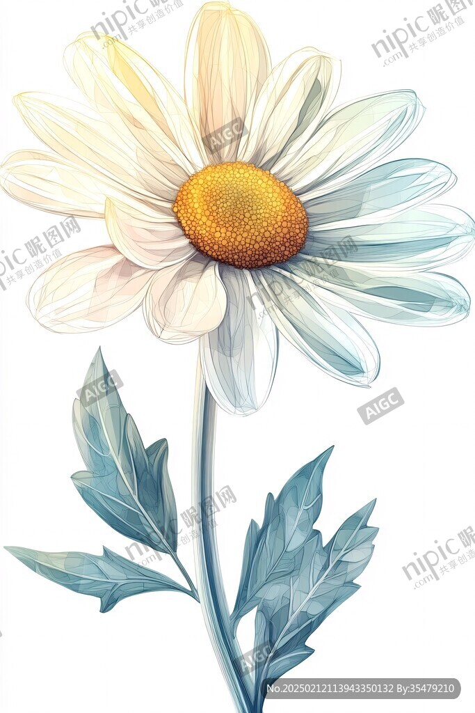 雛菊板繪插畫