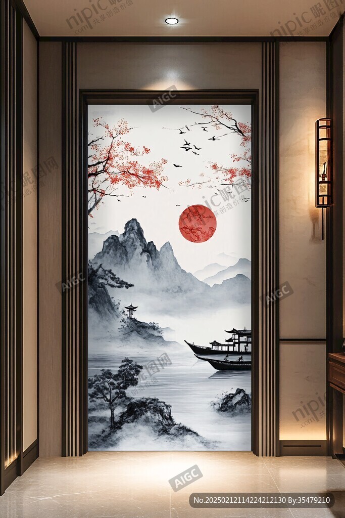 山水移門