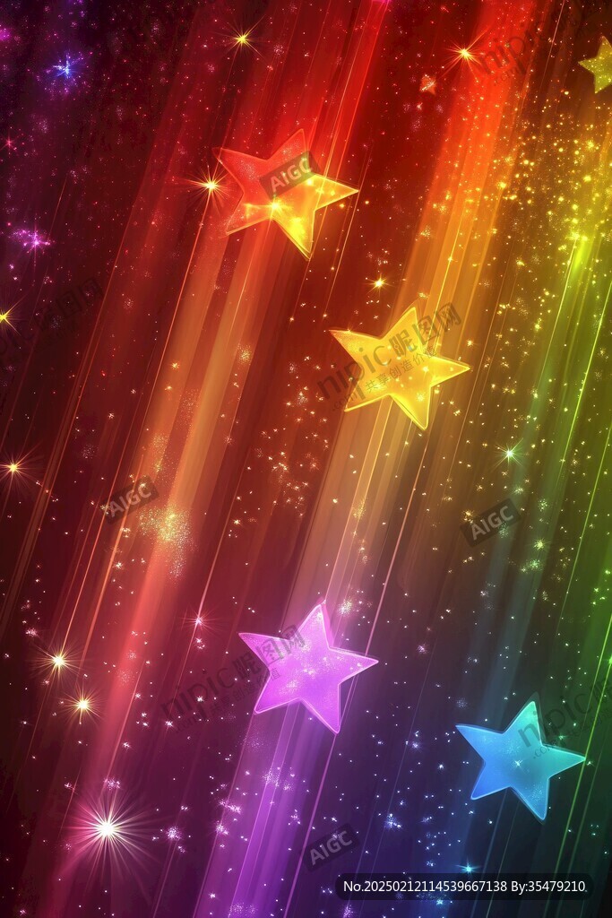 彩色星星背景圖