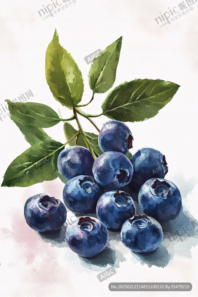 原創藍莓插畫