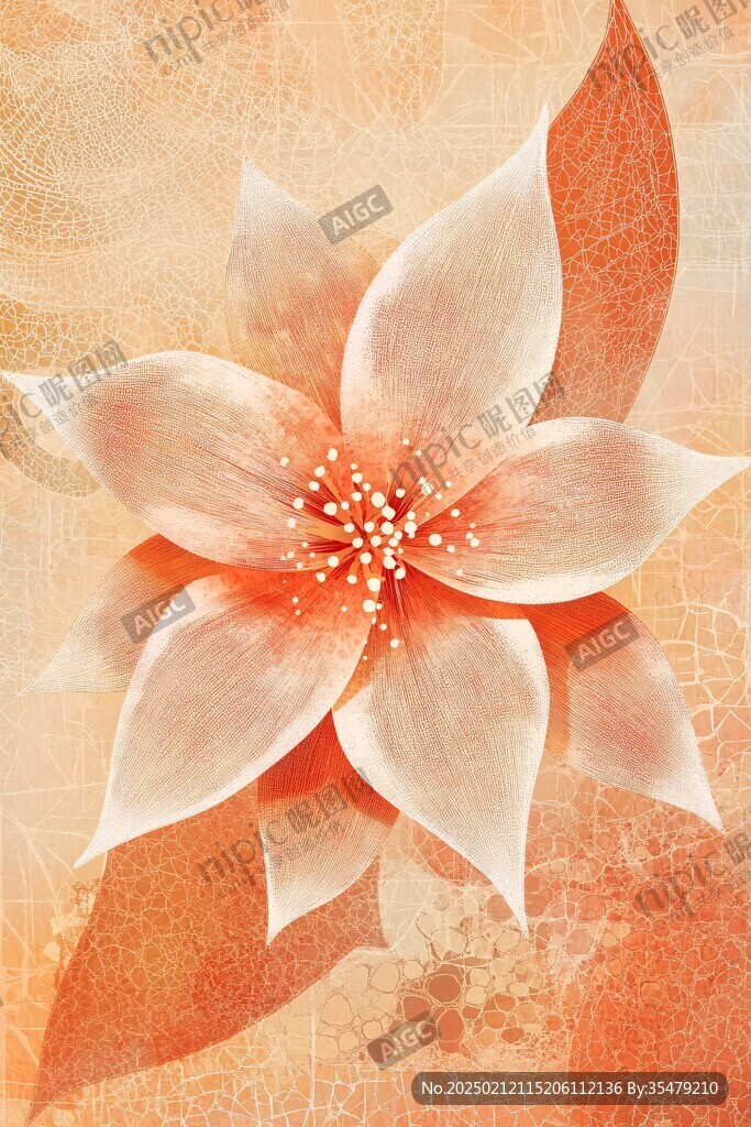 一品紅插畫