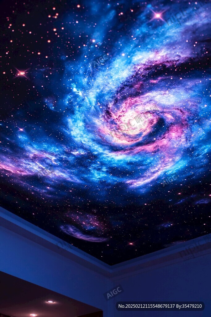 吊頂噴畫宇宙漩渦