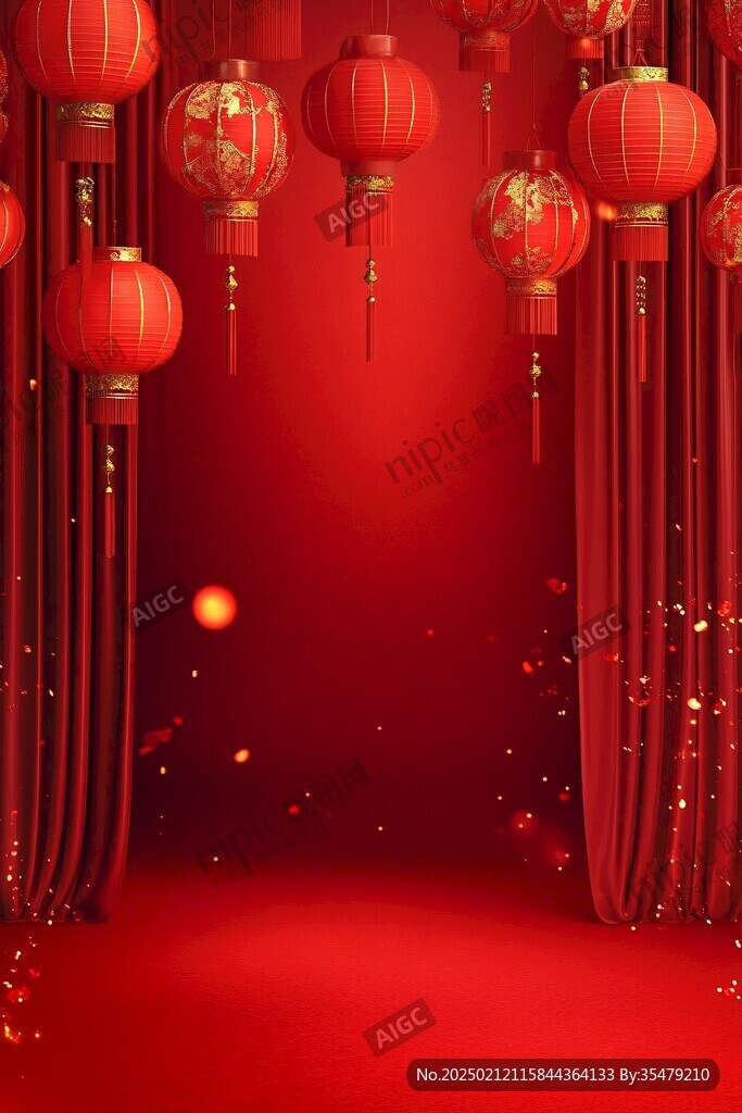 紅燈籠春晚背景