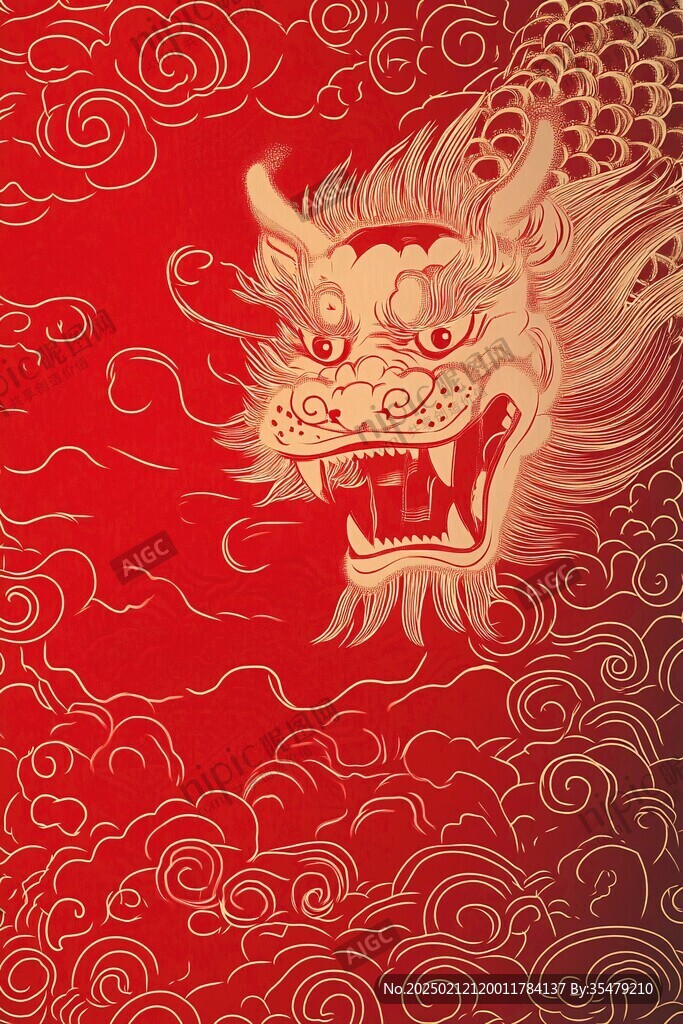 龍年手繪插畫(huà)