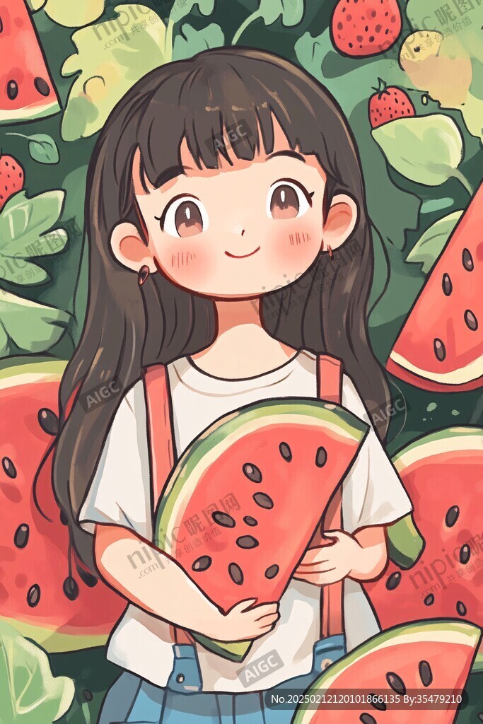 吃瓜群眾吃瓜少年少女