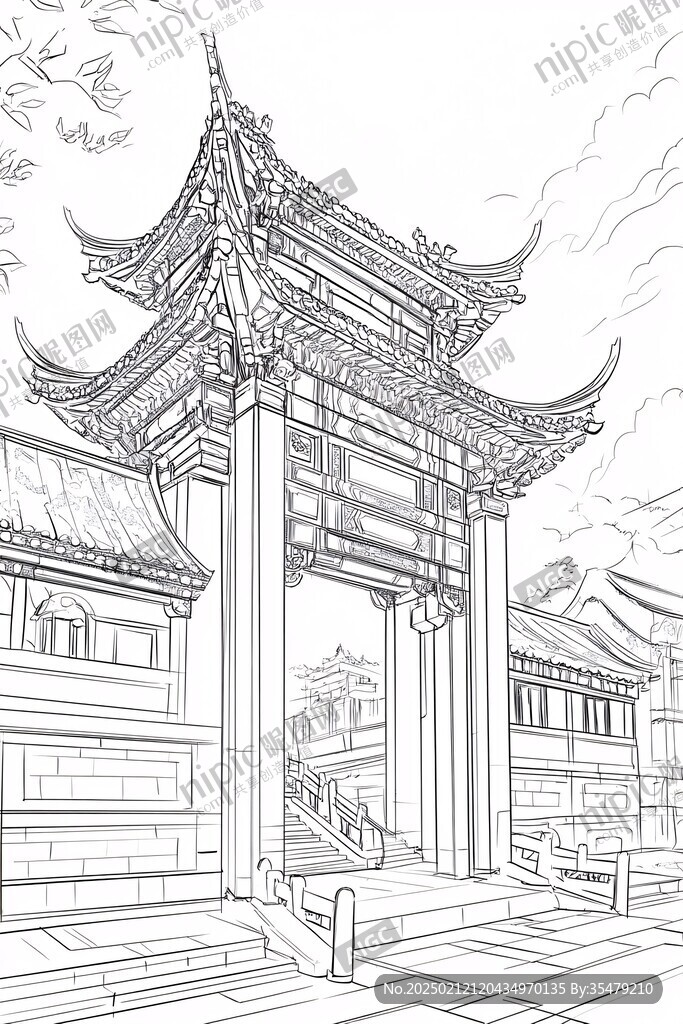 江浦文廟線稿