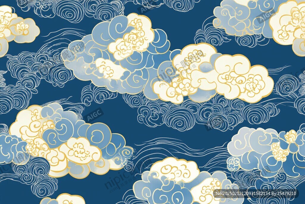 海水云紋