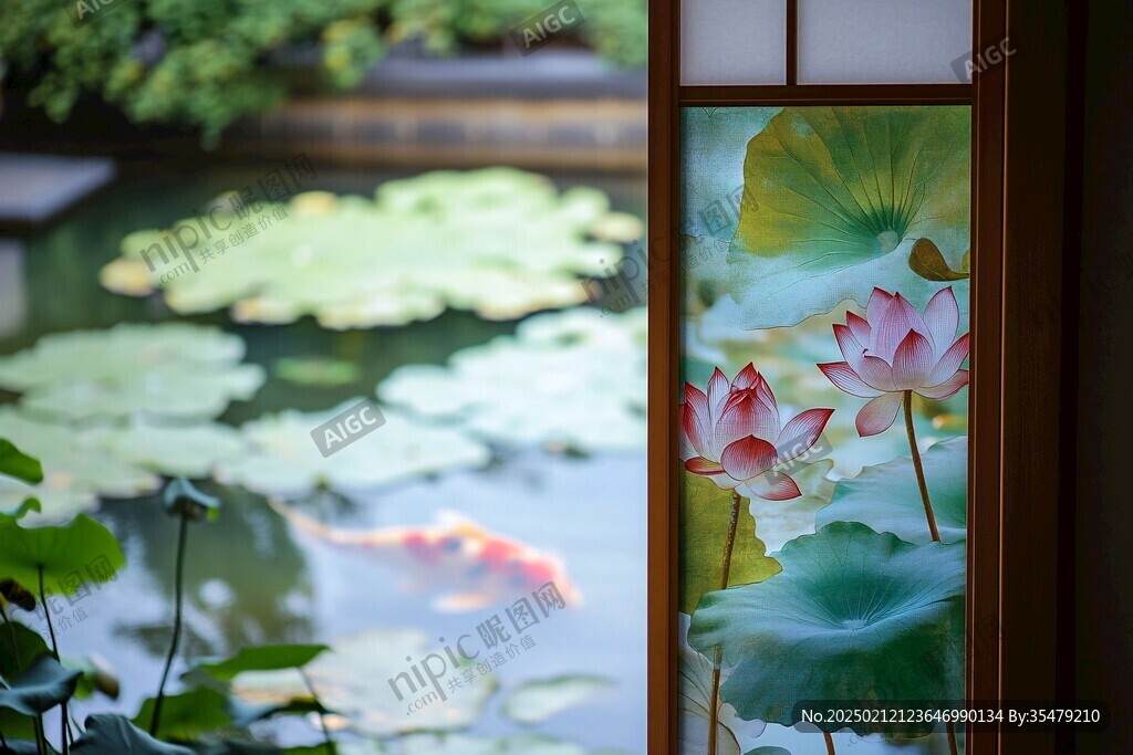 荷花戶外櫥窗