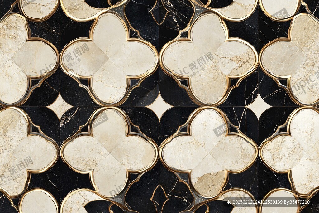 金色材質(zhì)金瓷片壁紙