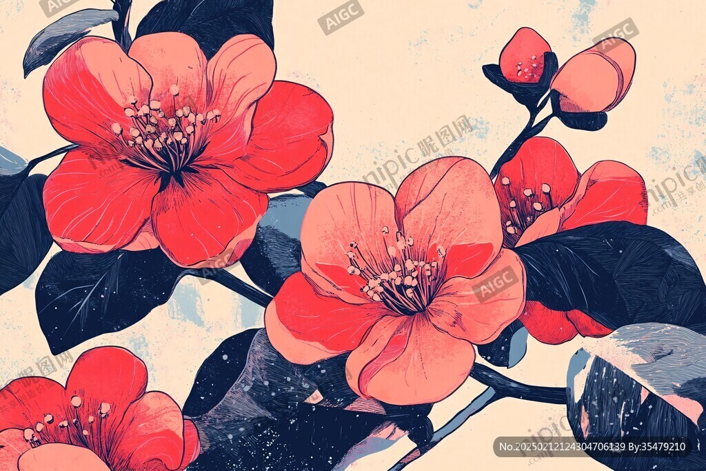 木棉花插畫