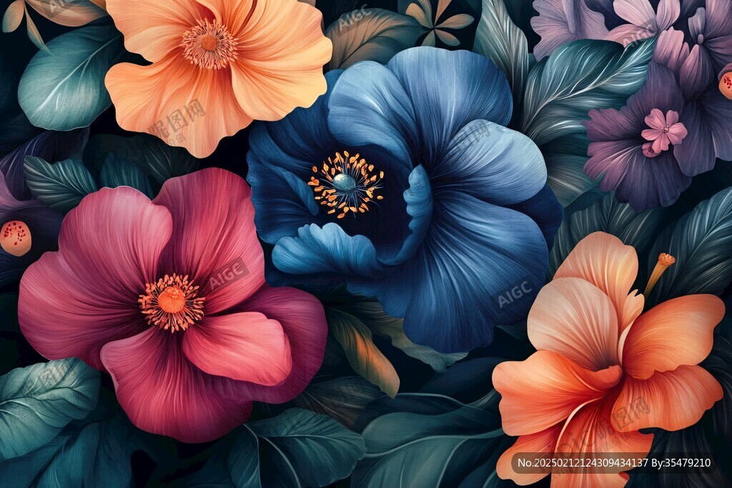 炫彩花朵壁紙