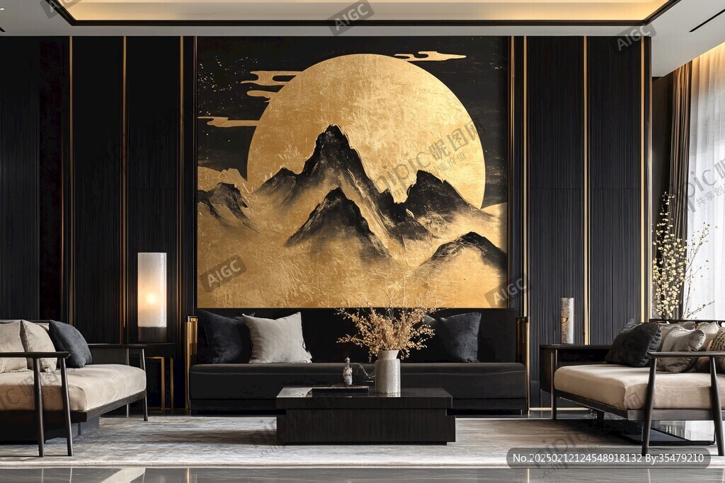 金線山脈客廳背景