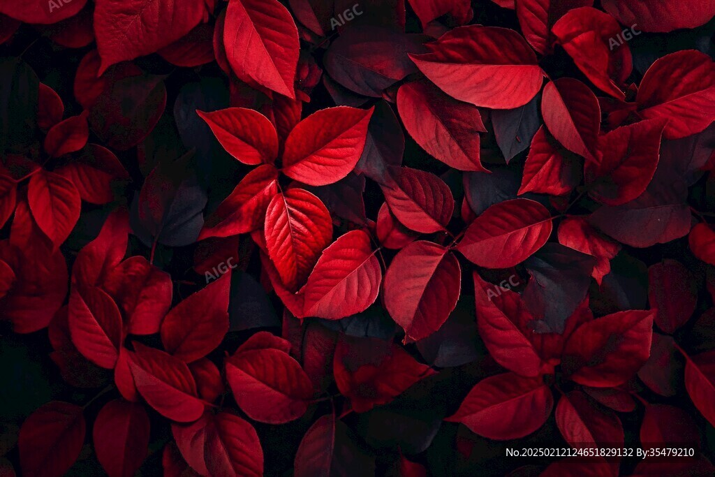 紅色樹葉背景