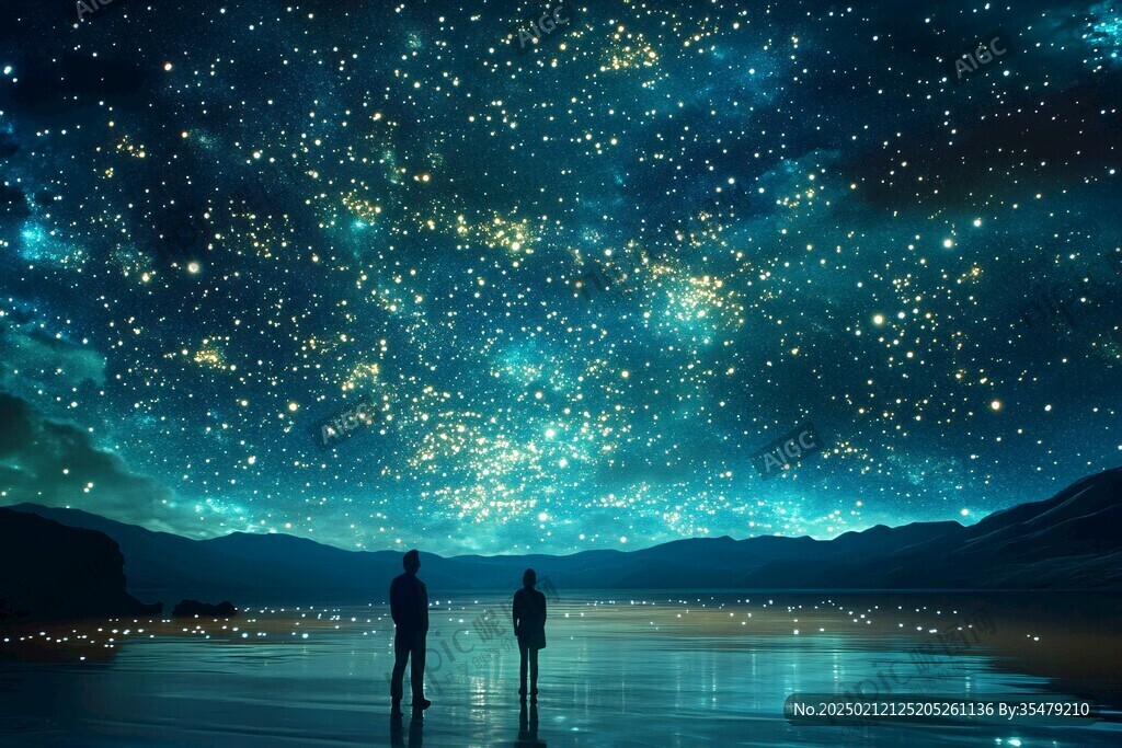 情侶看流星雨