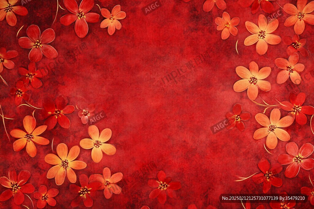紅色小花背景