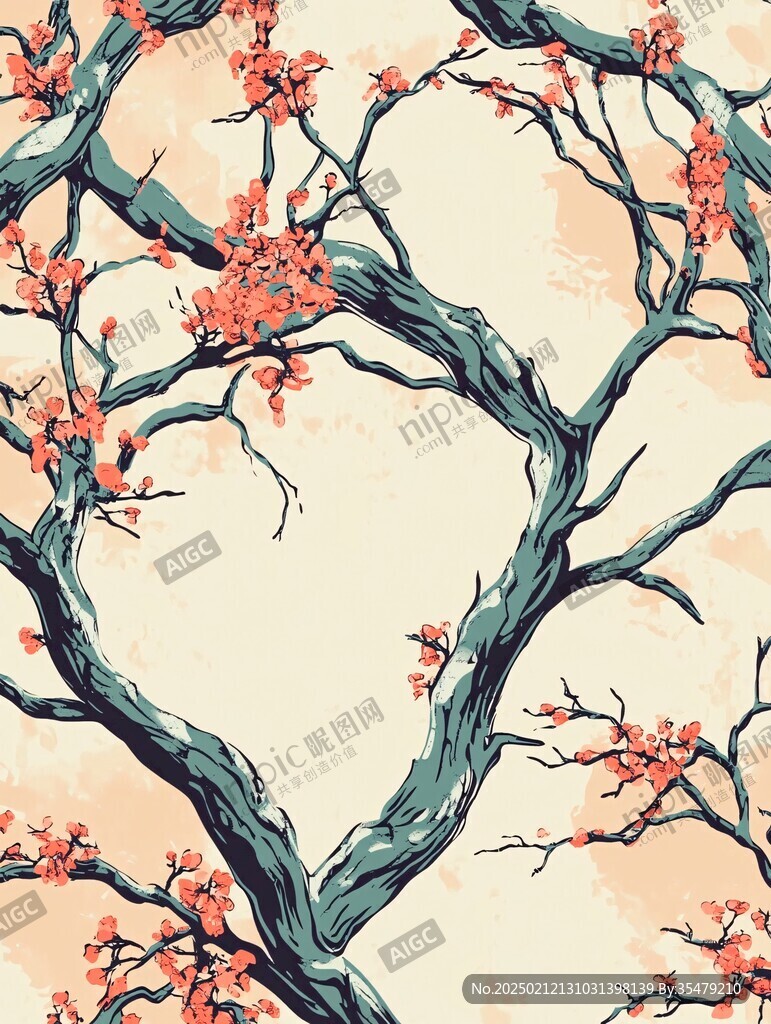 梅花樹(shù)紋