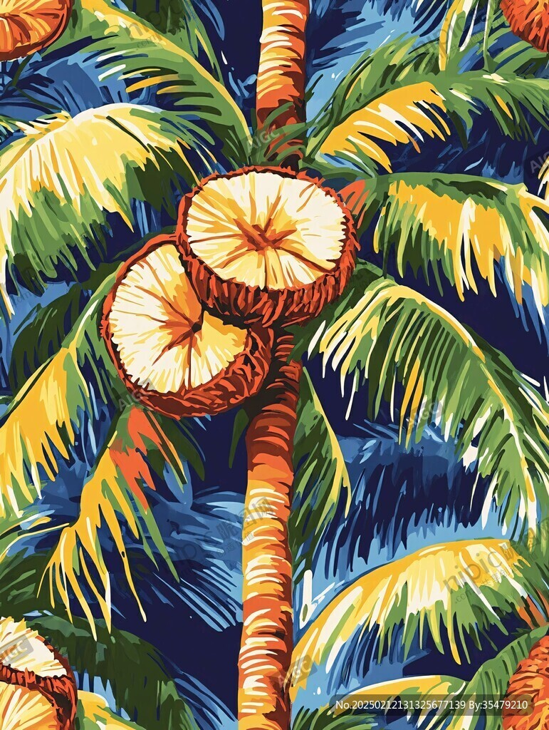 椰樹插畫