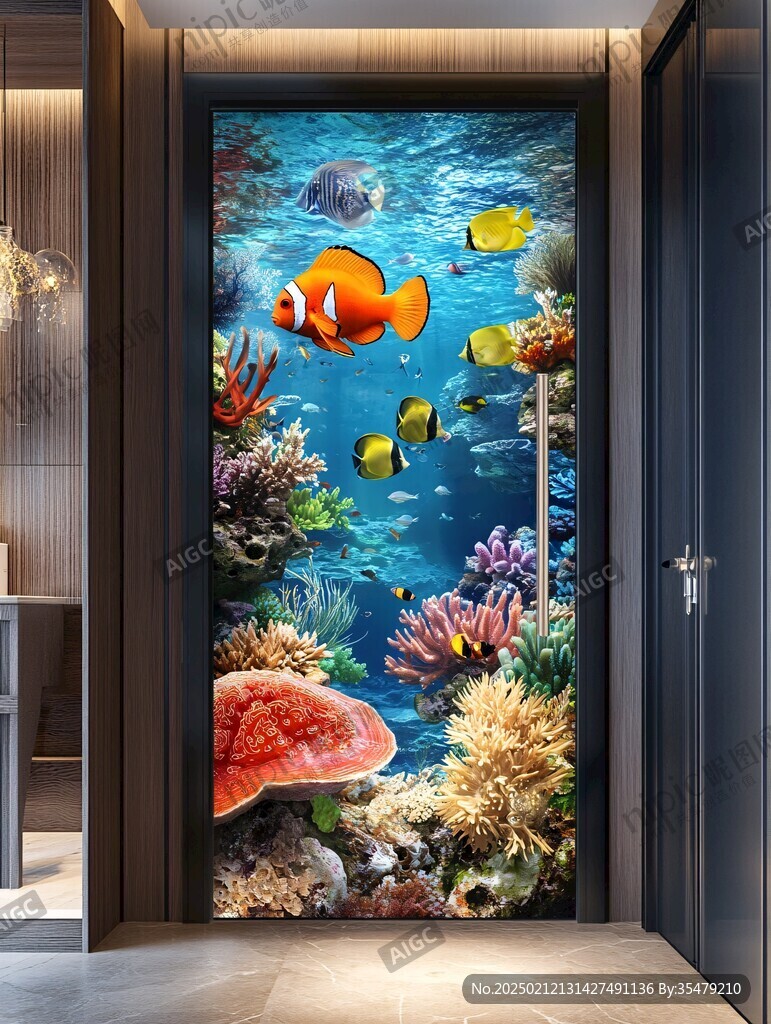 海底世界3d壁畫(huà)
