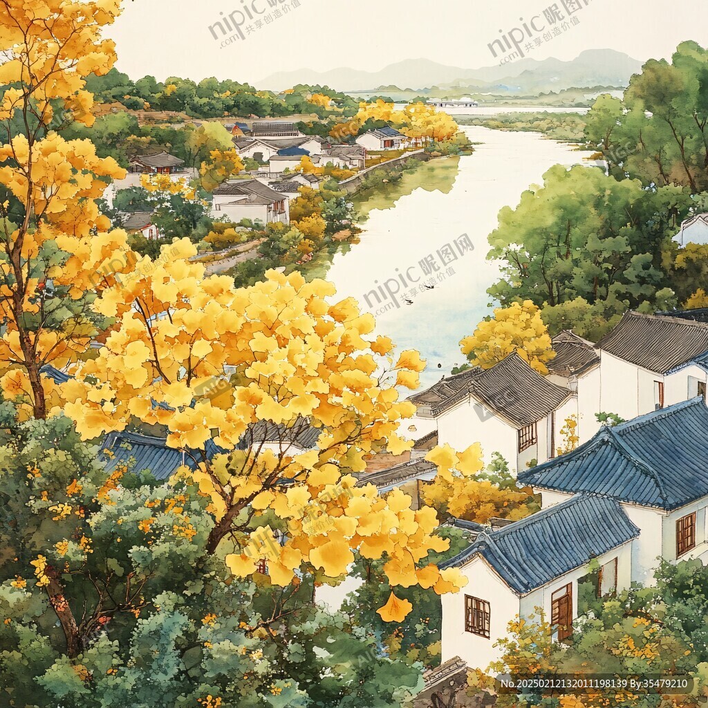 插畫江南