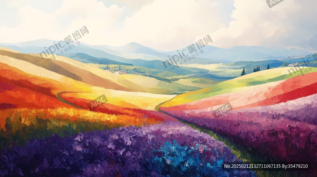 彩色山谷風(fēng)景圖