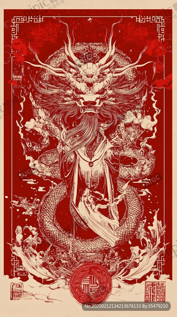 龍年文創(chuàng)插畫