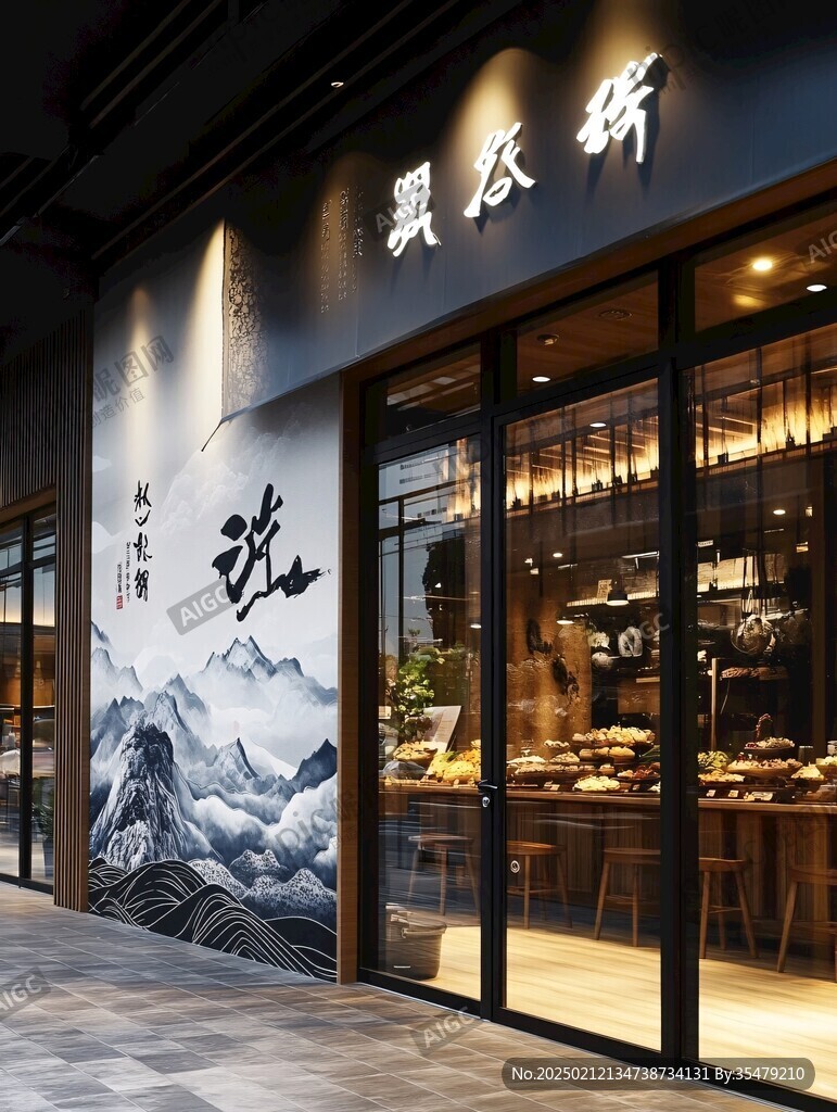 新中式餐飲店面