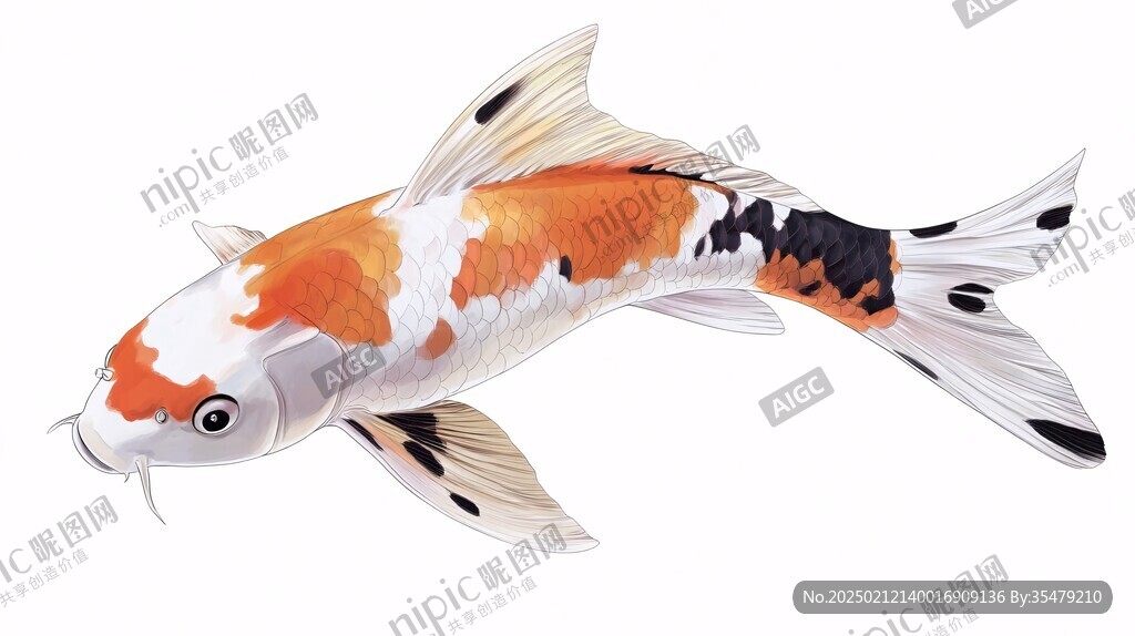卡通寫實紅鯉魚