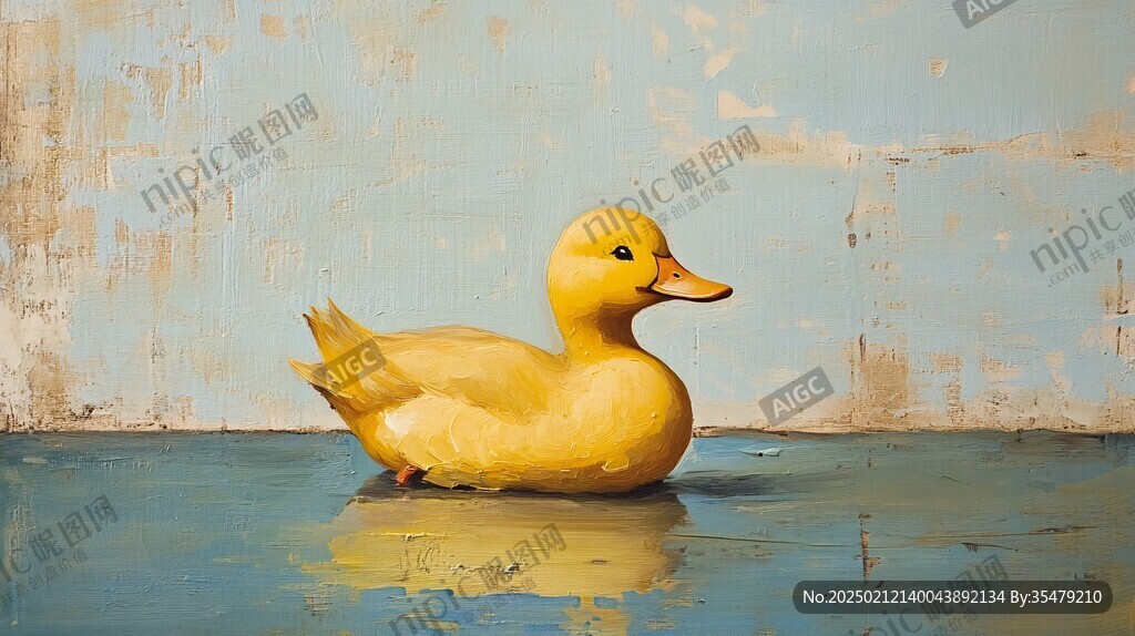 油畫小鴨