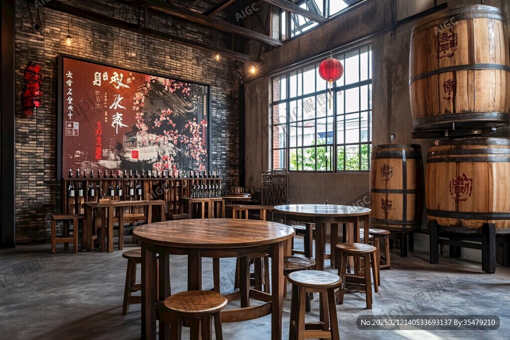 復古文化餐廳內景環境