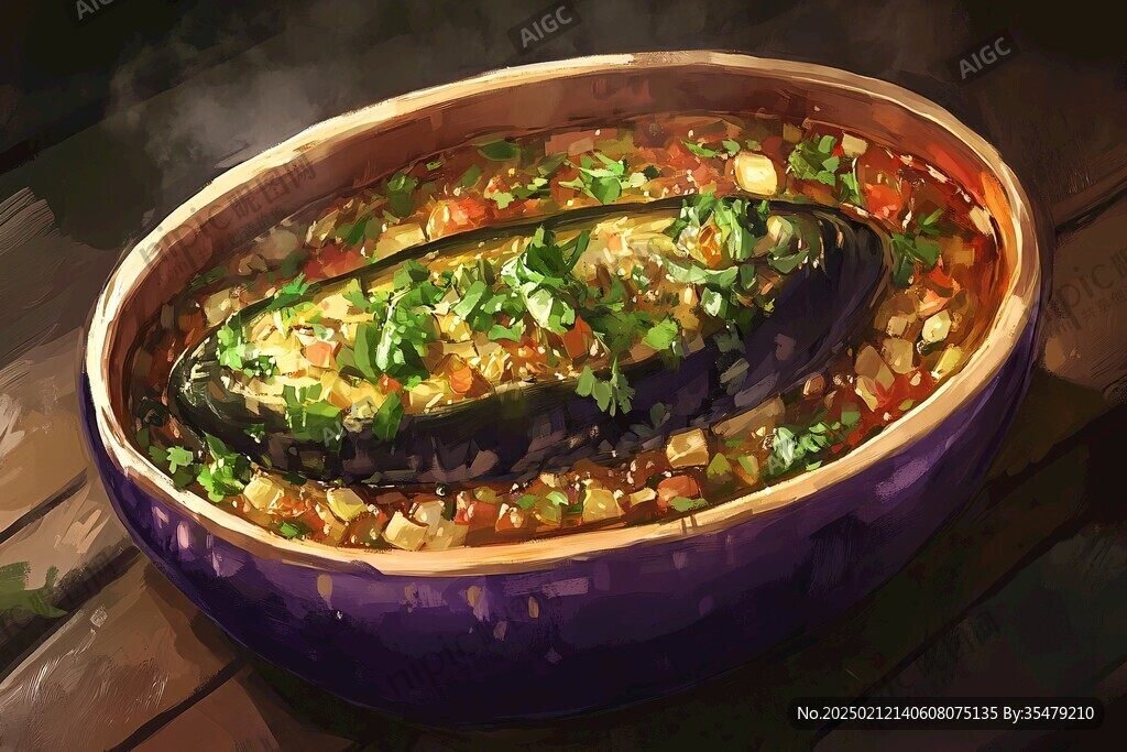 響油鱔糊插畫