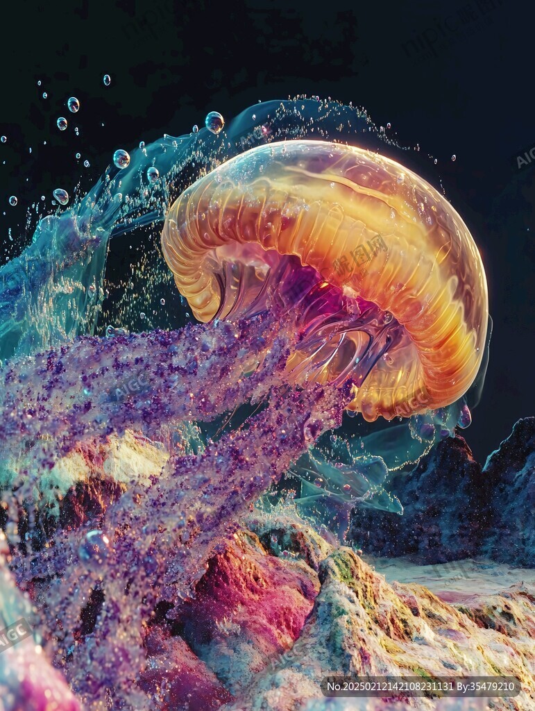 海洋生物夢幻水母