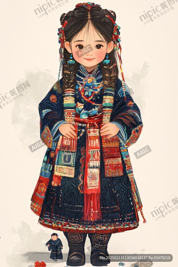 q版滿族女孩