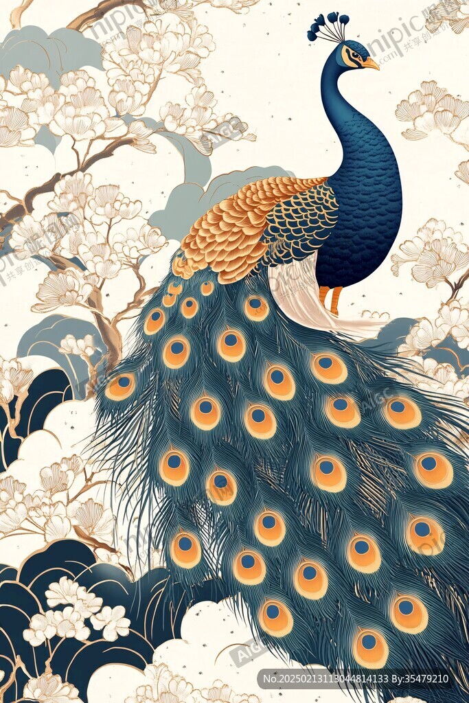 插畫百鳥朝鳳