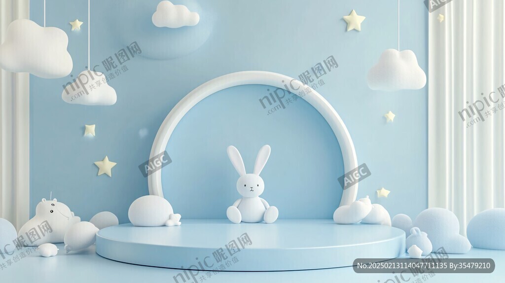 藍色創意場景